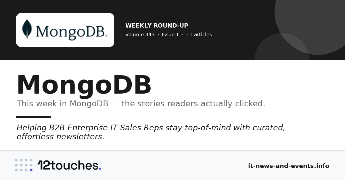 MongoDB &mdash; Volume 343, Issue 1