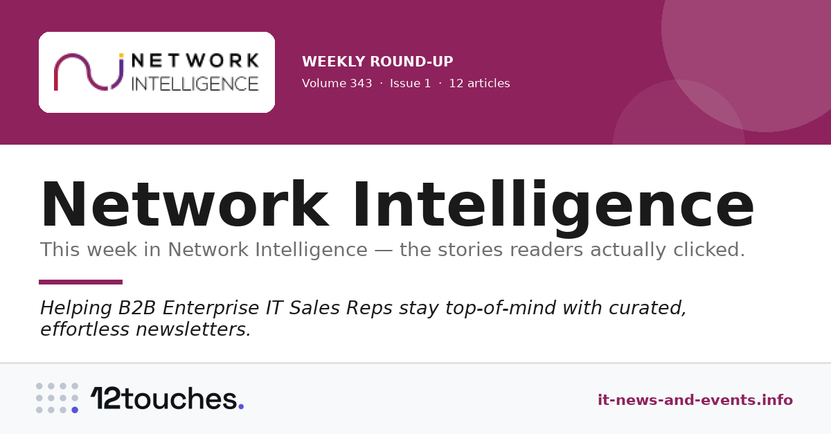 Network Intelligence &mdash; Volume 343, Issue 1