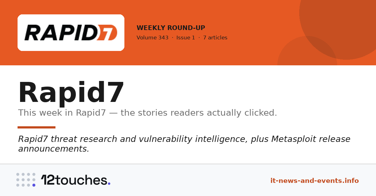 Rapid7 &mdash; Volume 343, Issue 1