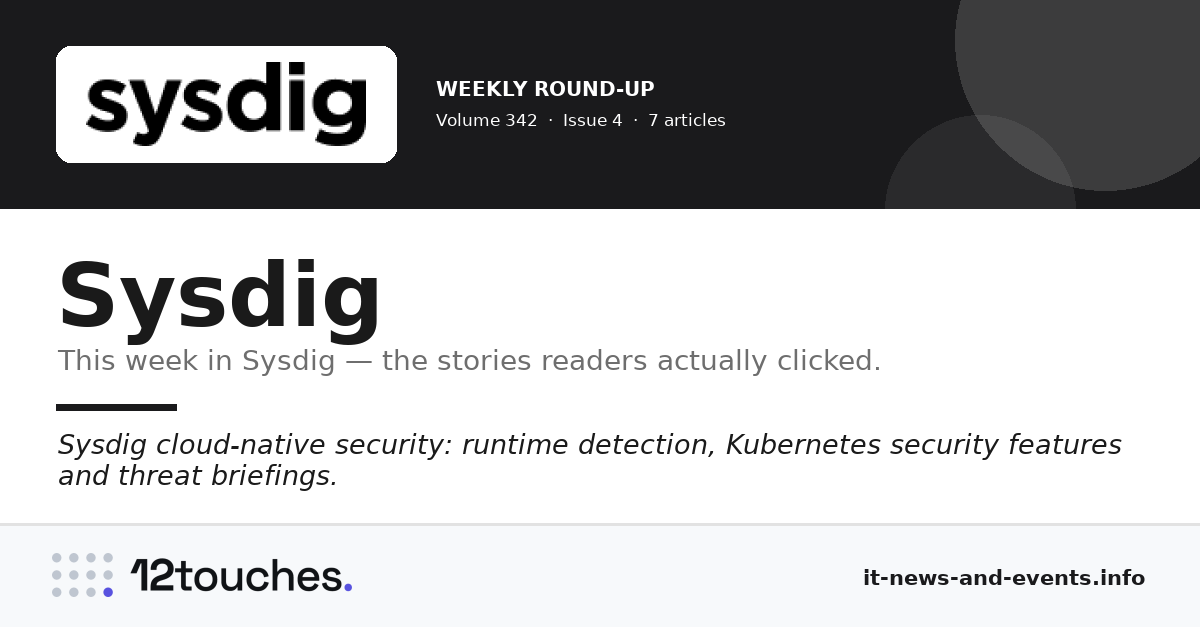 Sysdig — Volume 342, Issue 4