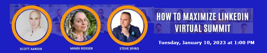 How to Maximize LinkedIn Virtual Summit (Jan 10th)