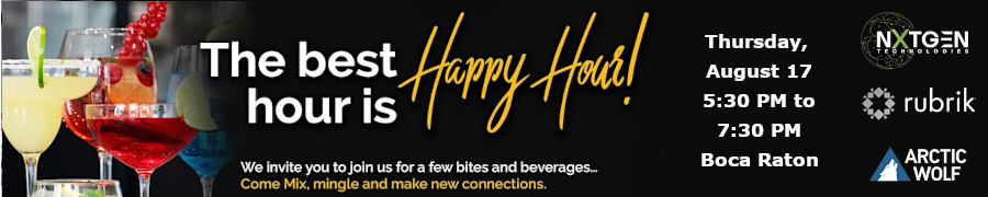 NXT GEN Happy Hour with Arctic Wolf and Rubrik (Aug. 17th)