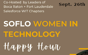 SoFlo Women in Tech groups for a Fall happy hour with light bites, sips