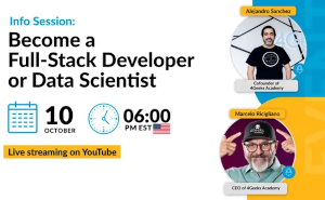 Info Session: Become a Full-Stack Developer or Data Scientist