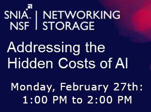 SNIA: Addressing the Hidden Costs of AI