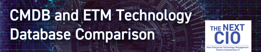 CMDB and ETM Technology Database Comparison