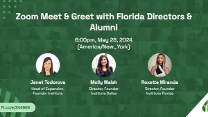 Startup Founder 101 Zoom Meet & Greet with Fort Lauderdale Directors & Alumni
