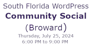 WordPress Community Social (Broward)