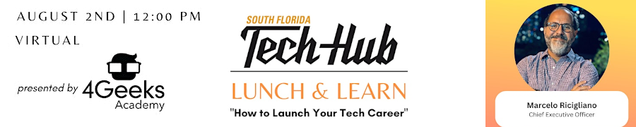 Tech Hub Lunch & Learn - Embracing the Disruptive Force of Technology Innovation (Aug. 2nd)