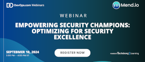 DevOps: Empowering Security Champions: Optimizing for Security Excellence (Sept. 10th)