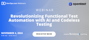 TechStrong: Revolutionizing Functional Test Automation with AI and Codeless Testing (Nov. 4th)