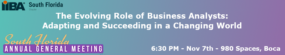 Annual General Meeting: The Evolving Role of Business Analysts