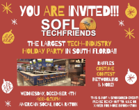 SoFloTechFriends Holiday Edition @ AmSo Boca Raton (Dec. 4th)