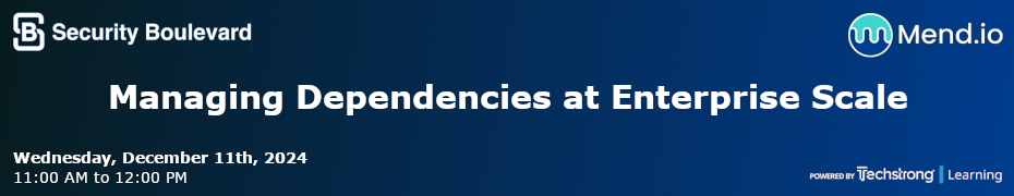 Managing Dependencies at Enterprise Scale (Dec. 11th)