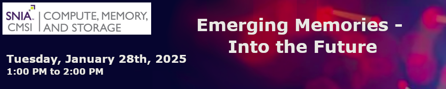 Emerging Memories - Into the Future (Jan. 28th)