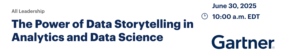 The Power of Data Storytelling in Analytics and Data Science (June 30th)