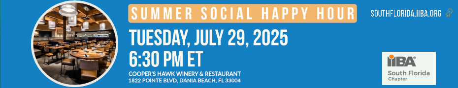 IIBA: Summer Social Happy Hour (July 29th)