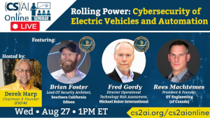 (CS)2AI Online: Rolling Power: Cybersecurity of Electric Vehicles & Automations (Aug. 27th)