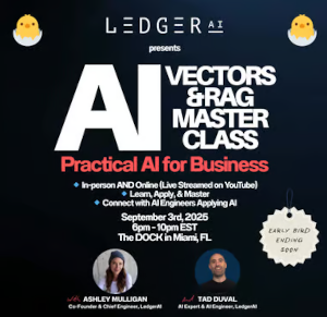 VECTORS & RAG AI MASTERCLASS - Practical AI for Buesiness (Sept. 3rd)