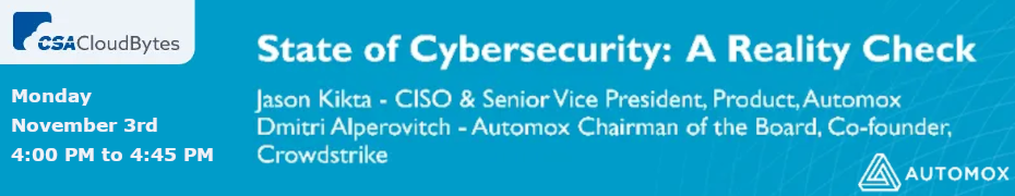 State of Cybersecurity: A Reality Check (Nov. 3rd)