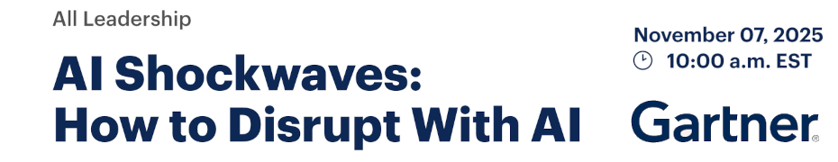 AI Shockwaves: How to Disrupt With AI (Nov. 7th)
