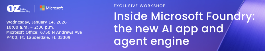 Inside Microsoft Foundry: the new AI app and agent engine (Jan. 14th)