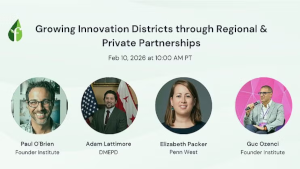 Growing Innovation Districts through Regional & Private Partnerships (Feb. 10th)