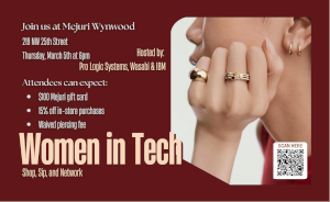 Women In Tech Networking Event - Sip & Shop (March 5th)