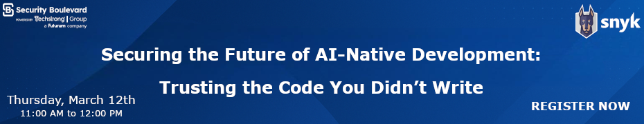 Securing the Future of AI-Native Development: Trusting the Code You Didn't Write (March 12th)