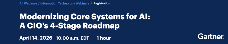 Modernizing Core Systems For AI: A CIO's 4 Stage Roadmap (April 14th)