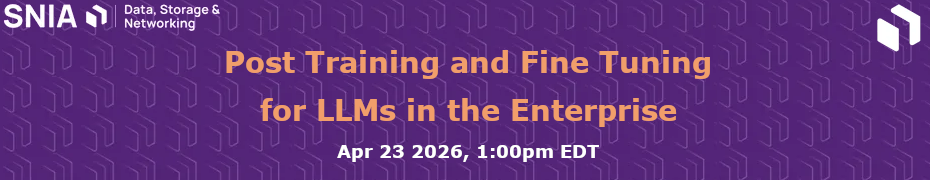 Post Training And Fine Tuning For LLMs In The Enterprise (April 23rd)