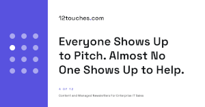 Everyone Shows Up to Pitch. Almost No One Shows Up to Help