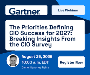 The Priorities Defining CIO Success for 2027: Breaking Insights From the CIO Survey (Aug. 25th)