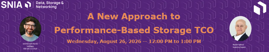 A New Approach to Performance-Based Storage TCO (Aug. 26th)