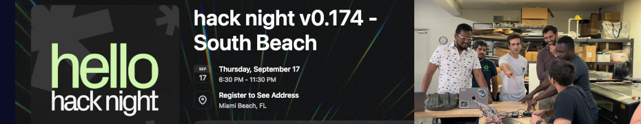 hack night v0.174 - South Beach (Sept. 17th)