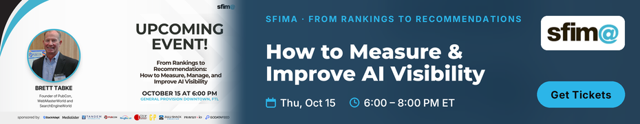 From Rankings to Recommendations: How to Measure & Improve AI Visibility (Oct. 15)