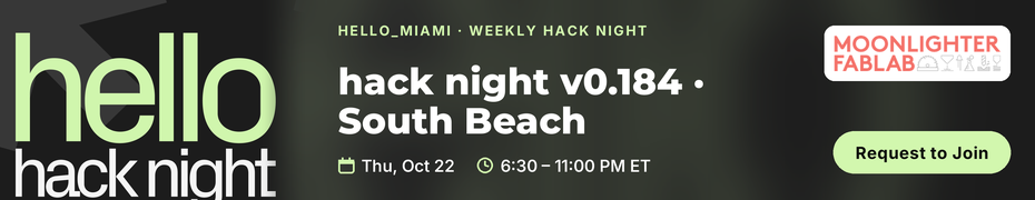 hack night v0.184 - South Beach (Oct. 22nd)