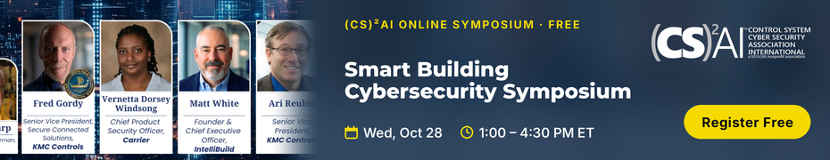(CS)2 AI Online Symposium: Smart Building Cybersecurity (Oct. 28th)