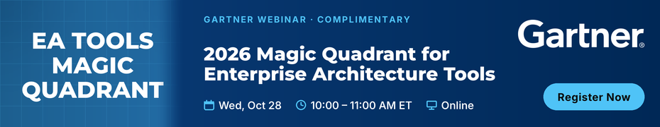 2026 Magic Quadrant for Enterprise Architecture Tools: Key Market Shifts and Vendor Insights (Oct. 28th)