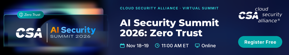 AI Security Summit 2026: Zero Trust (Nov. 18th to Nov. 19th)