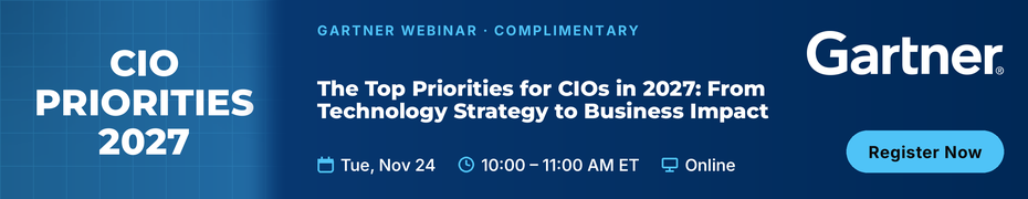 The Top Priorities for CIOs in 2027: From Technology Strategy to Business Impact (Nov. 24th)